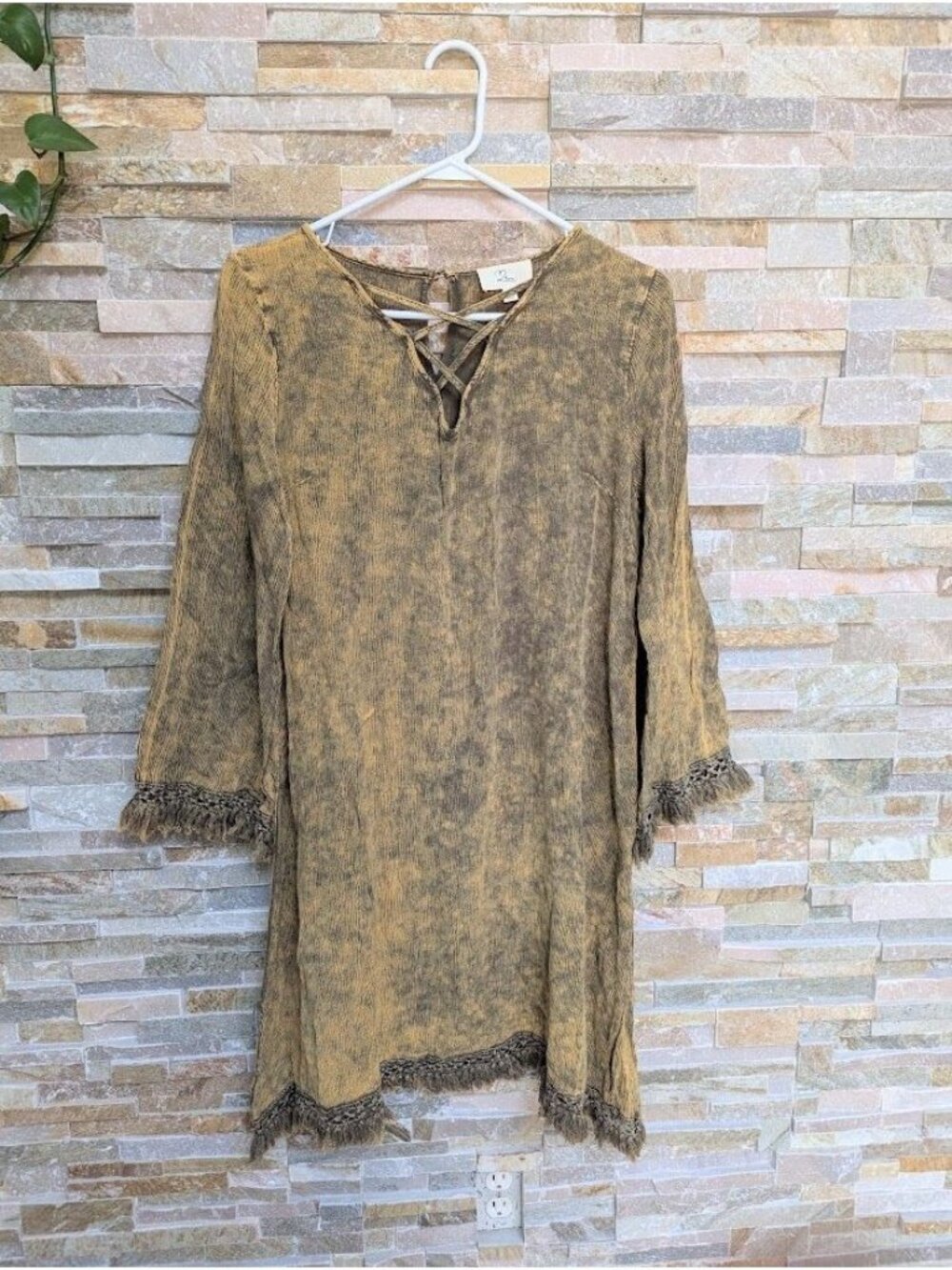 Tunic Bell Sleeve Top Dress Whimsigoth Boho Medium Festival Womens NEW